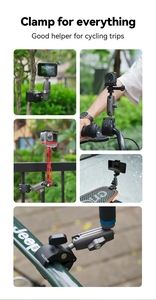 GoPro Hero用1/4スレッド付きボールヘッドマウント付きテレスシンクランプマウント10 9 8 7 6 5 4、DJIアクションカメラ、LCDフィールドモニター - Product Image 3