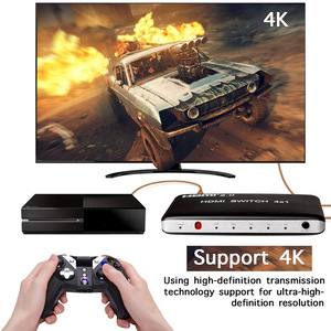 4K x 2K 60Hz V2.0 Conmutador HDMI de plástico 4X1 con control remoto IR Selector de salida 4 en 1 HDCP2.2 Soporte 18Gbps HDR10
