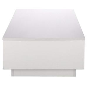 简约白色中央端茶几，带1个抽屉和客厅功能桌储物部 - Product Image 2