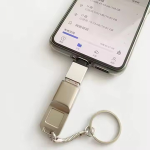 OEM定制免费标志USB 3.0新金属指纹加密闪存驱动器USB指纹Usb