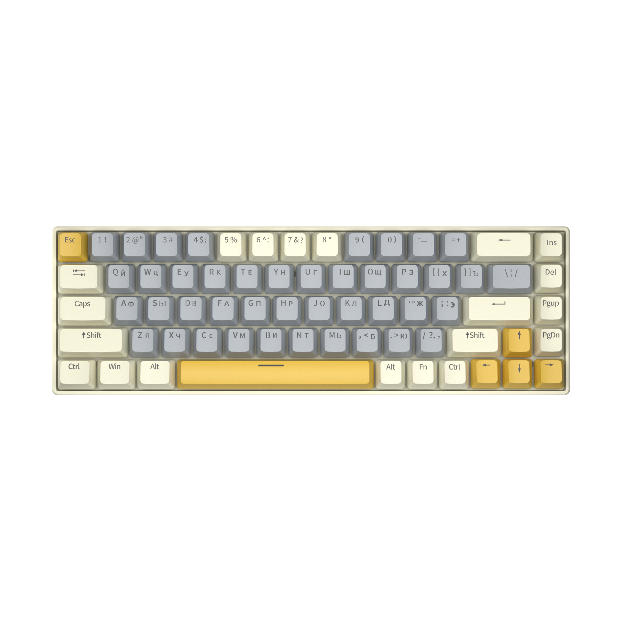 KA68 Cream Gray -Russian Layout