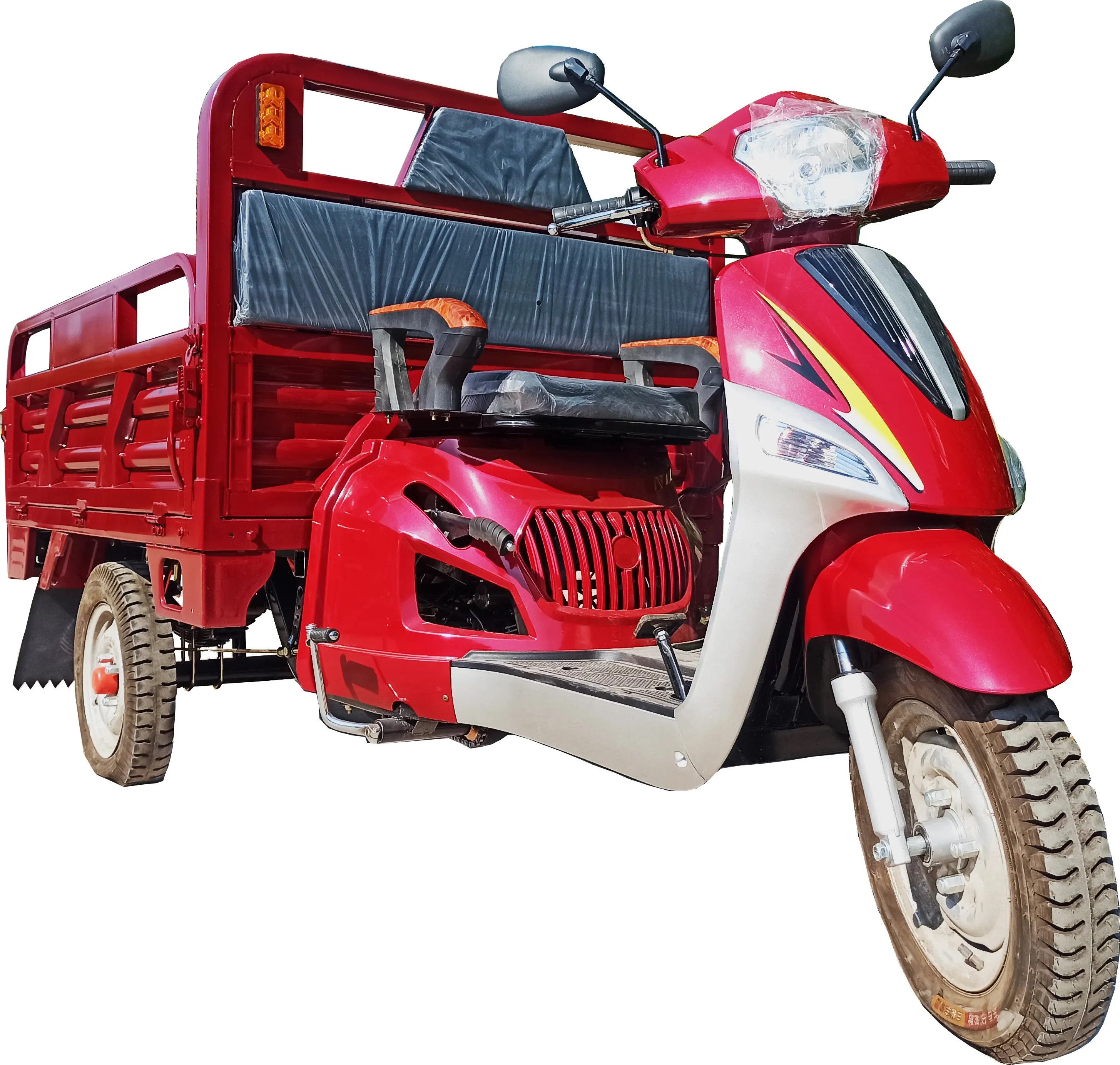 Motocicleta China tuk, 4 tiempos, descarga automática, motor Lifan, remolque de carga, motocicletas de 3 ruedas para adultos