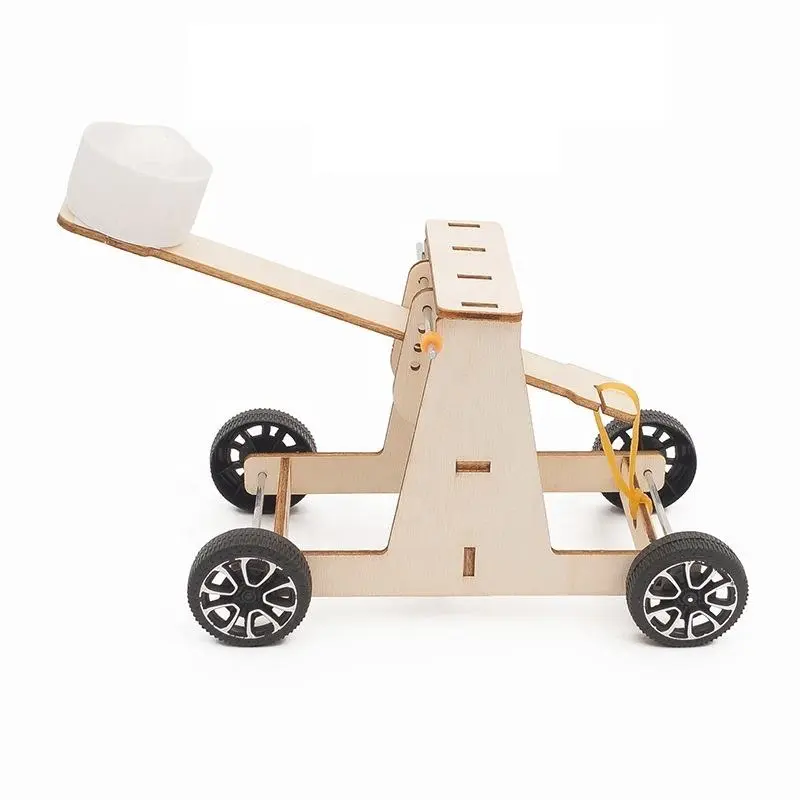 Kit di montaggio Puzzle 3d in legno per bambini Kit per esperimenti scientifici catapulta giocattoli per attrezzi in legno fai da te