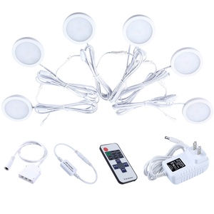 Năng lượng hiệu quả có thể kết nối hardwired thiết kế điều khiển từ xa hiển thị dưới tủ chiếu sáng tủ quần áo Showcase cầu thang 12V Puck ánh sáng - Product Image 2