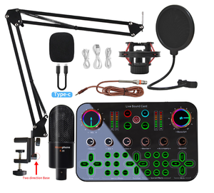 Soundkarte Live-Streaming-Set BM800 Mikrofon Computernetz werk Host-Gerät mobiles Live-Streaming-Soundkarten set - Product Image 1
