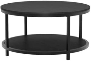 Tối Giản Sang Trọng Phong Cách Hiện Đại Vòng Màu Đen 2 Tầng Kim Loại Bằng Gỗ Bàn Cà Phê Đồ Nội Thất - Product Image 5