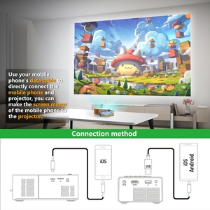 Fabrika toptan özelleştirme Proyector Yg300 Lcd açık projektör taşınabilir akıllı Mini özel Logo projektör - Product Image 4