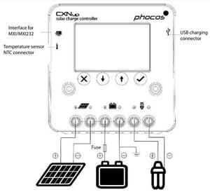 Phocos Regulateur, 12 В, 24 В, USB, ЖК-дисплей, интеллектуальный, 10 А, 20 А, 40 А, панель питания, PWM Mppt, контроллер солнечного заряда - Product Image 4