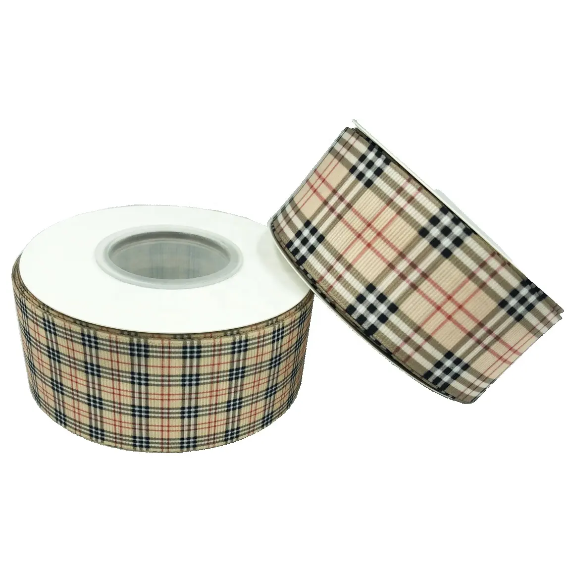 Printed chequered ribbon 38mm Plaid ribbon gift packing ribbon