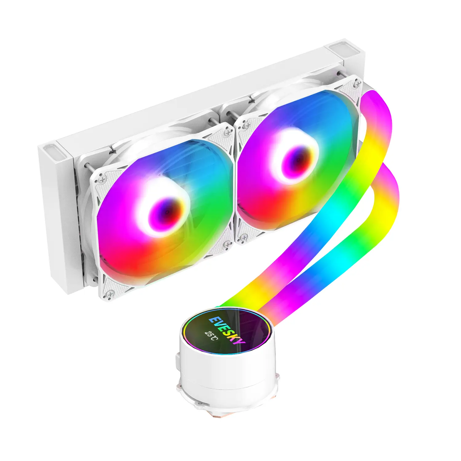 Fabrika özel CPU soğutucu ısı yutucular 240 RGB soğutma fanı 3 Pin 90mm RGB PC radyatör Intel LGA 1700 1200 1150 1151 AMD AM4 Q