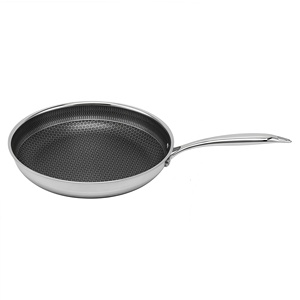 Nhà Máy Chảo Không Dính Pfoa Gốm Miễn Phí Tổ Ong Không Độc Hại Chảo Bộ 3 8/10/12 Inch Tri Ply Thép Không Gỉ Chảo - Product Image 3