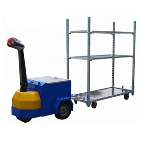 1000kg Small Portable Walk <strong>Electric</strong> Battery Power Motor Operated Smart Manual Hand Pull Drive Cart Tow <strong>Trailer</strong> Tractor <strong>Trolley</strong>