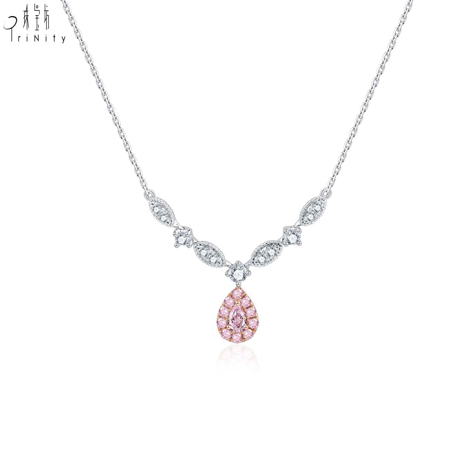 โรสโกลด์สีขาว 18K