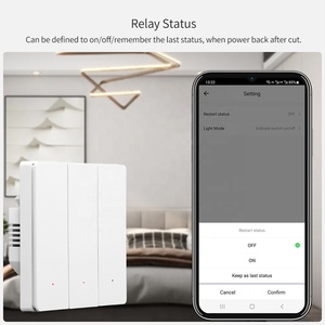 与Homekit Siri智能家居安全按钮4组开关照明的无线工作 - Product Image 5