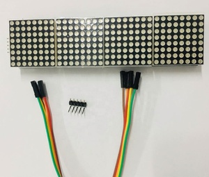 MAX7219 modulo a matrice di punti microcontrollore 4 In un Display con linea 5P LED rosso/blu/verde display vendita calda