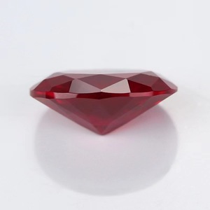 5A Oval şekil 5 # kırmızı korindon sentetik yakut, sivri alt Oval 5 # kırmızı korindon - Product Image 3