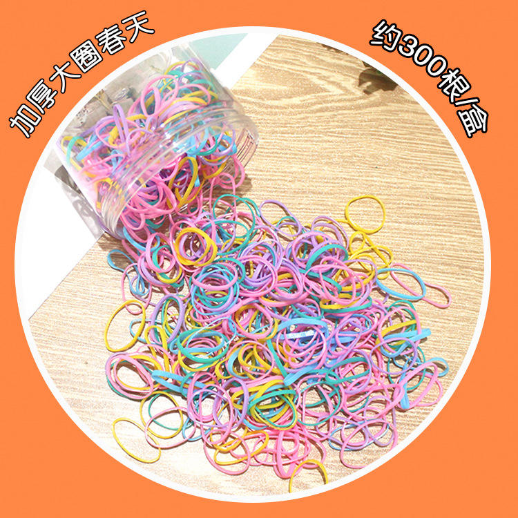 2.5cm spring colors rubber band 300pcs in clear box