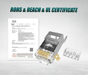 PT50C6AS проходит через экранированный Модульный штекер CAT7/6A 50u "для передачи данных и электропроводности в офисах предприятия - Product Image 4