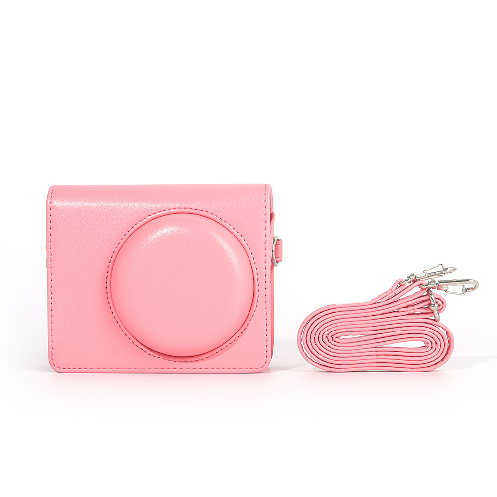 Hanyin z5-leather retro camera bag-pink