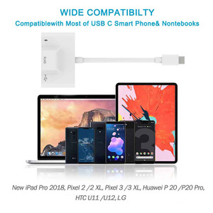 USBC-ネットワークケーブルスリーインワンアダプター100 Mbit/sネットワークポートRJ45-USBCイーサネット、USBポートC充電互換 - Product Image 6
