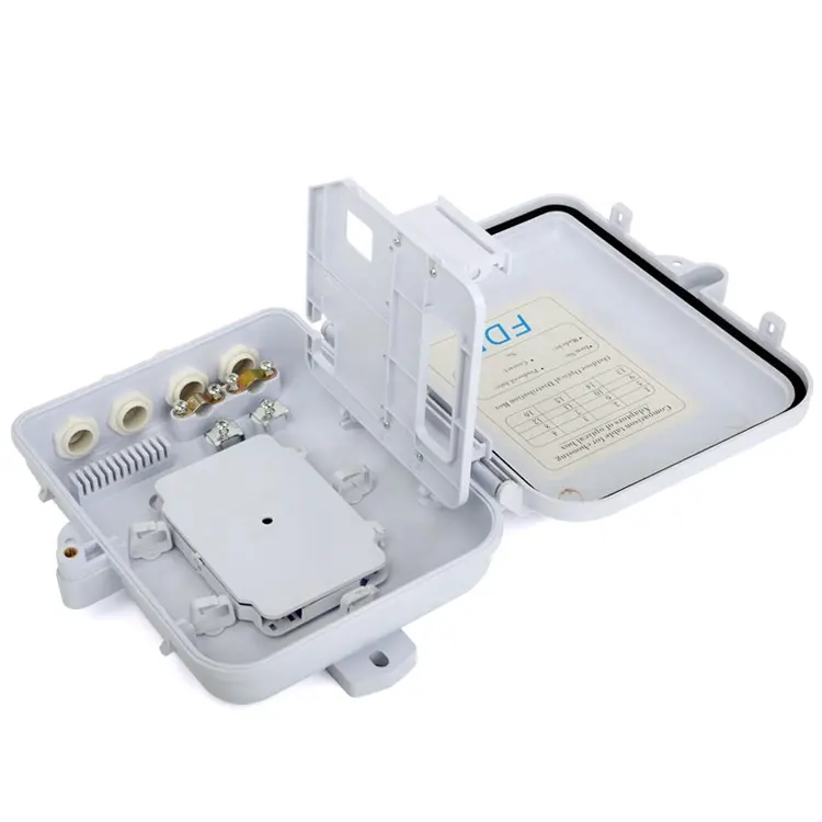 Scatola di distribuzione in fibra ottica impermeabile per esterni a 8 core/scatola splitter 1 8 scatola di distribuzione in fibra ottica ftth