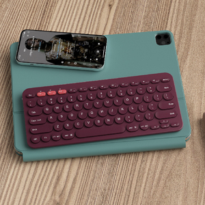 Teclado silencioso ergonómico Bluetooth dual inalámbrico ultrafino de 2,4G para iPad, teléfono, tableta, PC, Android, IOS, Windows - Product Image 1