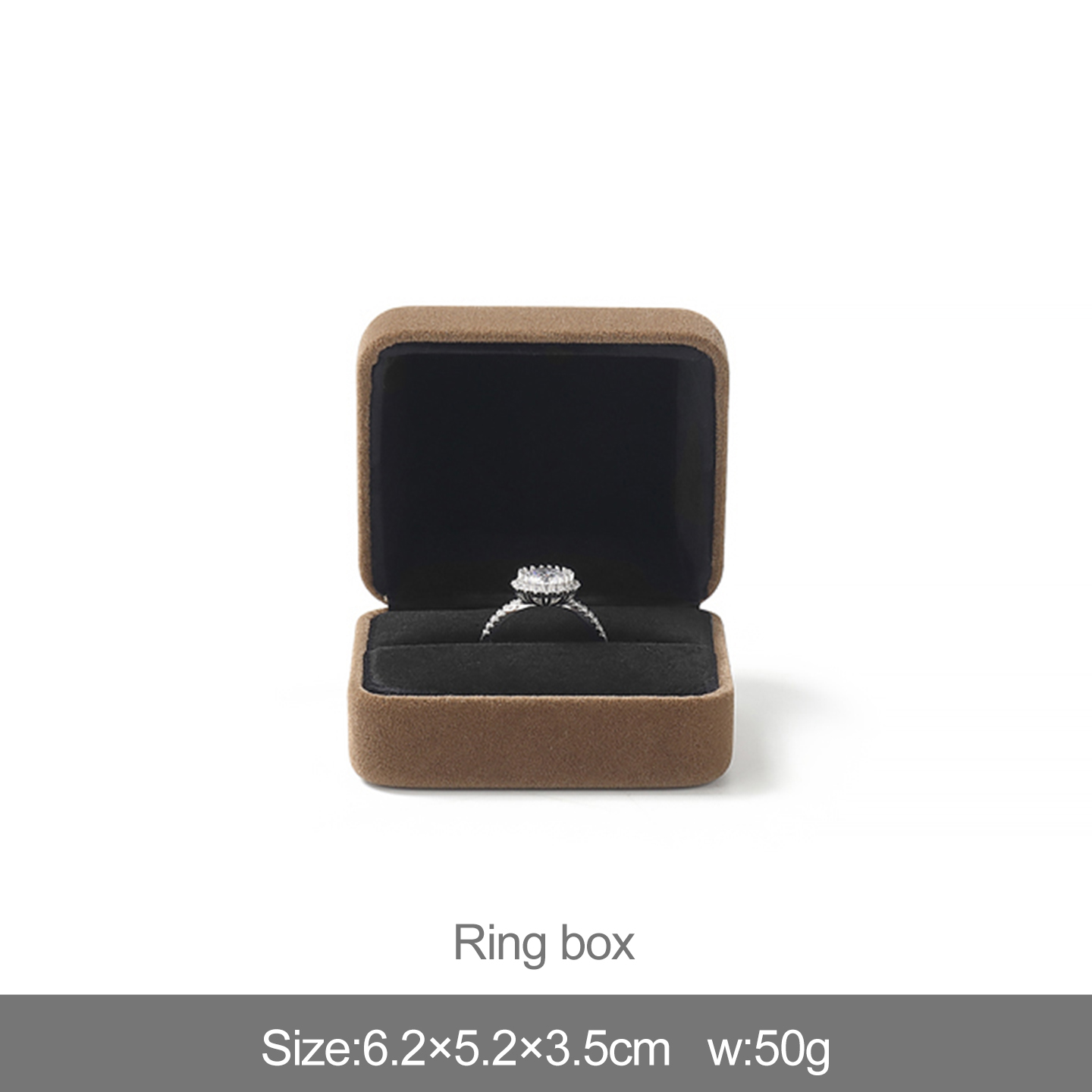 Khaki ring box