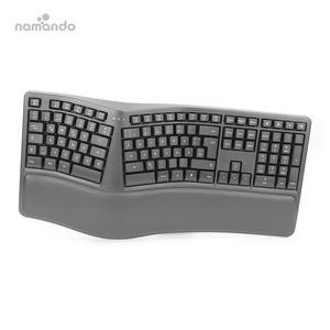 Business Office Ergonomic <strong>Keyboard</strong> with Wrist Rest USB Wired <strong>Keyboard</strong> 110 Keys Split <strong>Keyboards</strong> for PC <strong>Computer</strong> Notebook Laptop