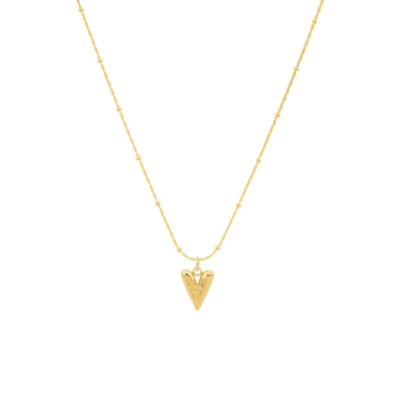 A gold 40+5CM necklace