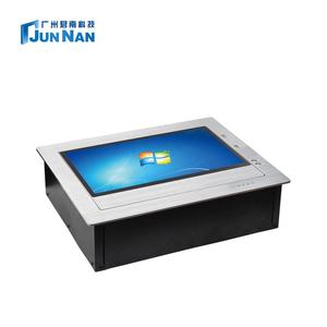 Motorized Flip-Up <strong>Computer</strong> LCD Monitor for Smart Paperless Conferences Hidden Desk Video <strong>Function</strong> for Video Conferencing <strong>Systems</strong>