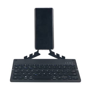 Retangular Black Mini Wireless <strong>Keyboard</strong> Magnetic Foldable Computer <strong>Notebook</strong> Phone Bluetooth <strong>Keyboards</strong> With Bracket - Product Image 2