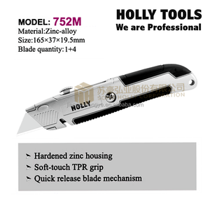 2 in <strong>1</strong> <strong>Multi</strong> Functional Metal Retractable Utility Knife with String <strong>Cutter</strong> Heavy Duty Zinc Alloy Box <strong>Cutter</strong> with <strong>4</strong> Spare Blades