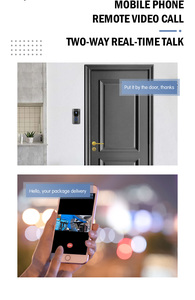 1080p Timbre de video inteligente a prueba de agua Tuya Cables Sistema de intercomunicación IP Teléfono de puerta de vidrio de madera con características de seguridad - Product Image 4
