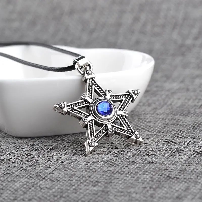 Nuovi arrivi fairy tail anime jewelry around accessori black rock shooter pentagramma collane in lega