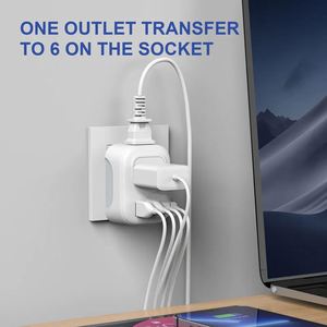 Universeller EU-US-Wechselstromstecker-Reise adapter Deutsch-US-Reise konvertierungs stecker 2 Typ-C-Ausgang Multi-Port-Konvertierungs buchsen - Product Image 3