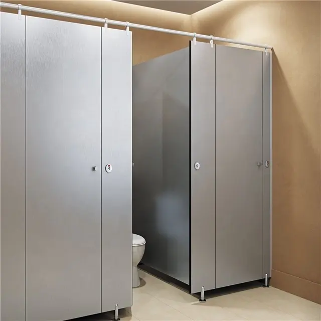 高品質フェノールコンパクトHPLトイレ仕切りバスルームキュービクル中国製低価格