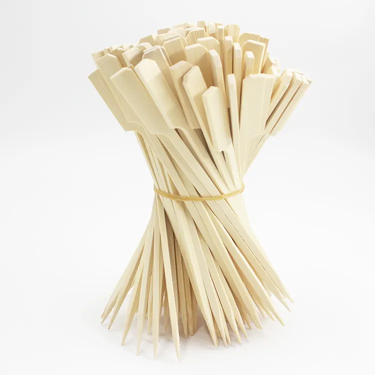 Brochettes de pagaie en bambou, manche avec logo personnalisable, lot de 7, 9, 12 ou 15 cm