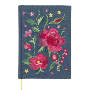 Cuaderno de cubierta de lino floral impreso línea diario cristiano tela diseño personalizado - Product Image 4