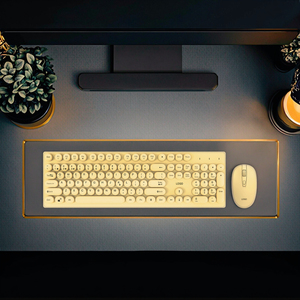 ओम ओम गंध सर्वश्रेष्ठ पूर्ण आकार मैक स्पर्श वायरलेस कीबोर्ड अल्ट्रा पतली 1600 डीपीआई मूक रिचार्जेबल मल्टीमीडिया फ़ंक्शन कुंजी - Product Image 3