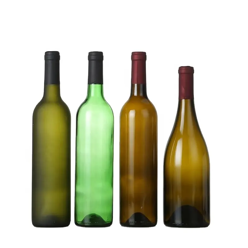 Bottiglie di vino in vetro vuote all'ingrosso prodotte in fabbrica