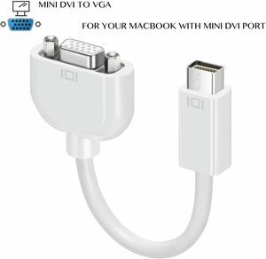 Apple Mac iMac Macbookモニタープロジェクター用のミニDVIポートからVGAメスアダプターコンバーター - Product Image 4