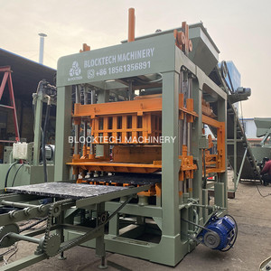 Cenere da mosca idraulica automatica ad alta capacità di interblocco qt4-15 pietra per pavimentazione polvere blocco che fa macchina linea di produzione - Product Image 1
