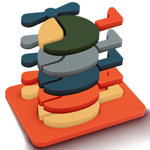 Chịu nhiệt Silicone máy bay trực thăng hình dạng Montessori học tập câu đố đồ chơi cho trẻ em, trẻ mới biết đi, trẻ sơ sinh BPA FREE bé Teether đồ chơi - Product Image 1