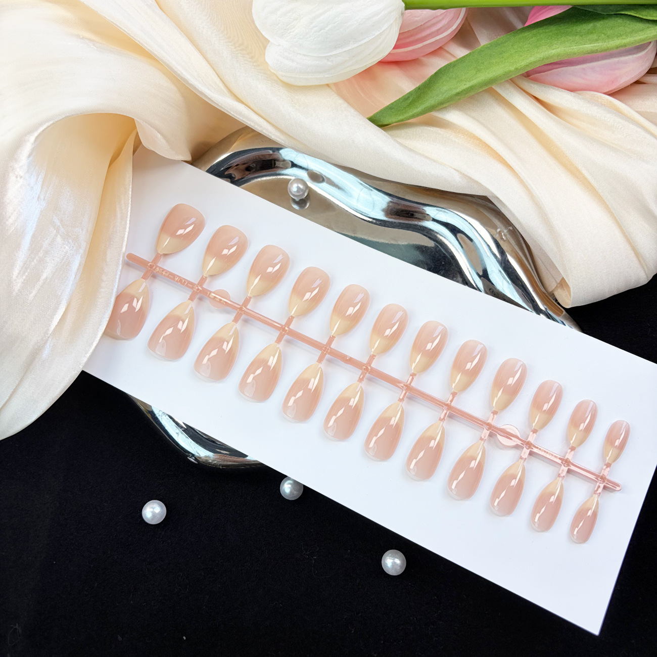 Uñas nude melocotón