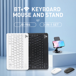 Combo de soporte para teléfono con teclado y ratón árabe, superventas, 3N1, BT, funciones múltiples para uso en mesa, nuevo producto, 2 unidades - Product Image 4