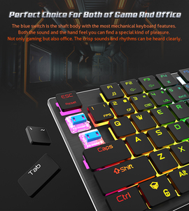 MEETION-teclado de juegos para MT-MK80, dispositivo de iluminación RGB programable con eje verde opcional, varios idiomas - Product Image 2