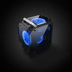 Herder新デザイン強化ガラスゲームPCケースデスクトップシャーシセブンスロットサーバーアプリケーション用ファン対応 - Product Image 4