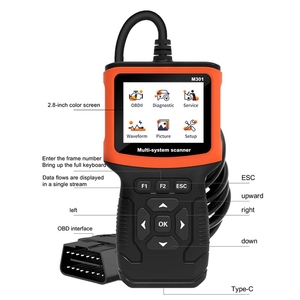 M301车载诊断2扫描仪实时诊断汽车故障检测器OBD II EOBD读取器汽车诊断工具通用 - Product Image 4