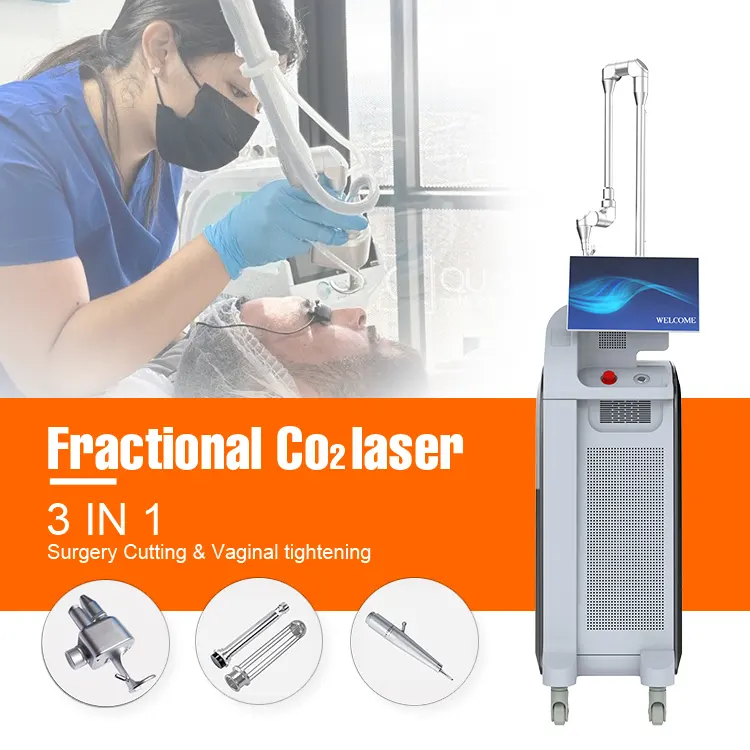 10600nm tubo RF rejuvenecimiento de la piel y eliminación de miedo láser fraccional Co2 máquina láser Dermatología