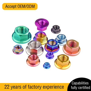 Ăn mòn Hex đầu mặt bích Titan đi xe đạp sửa đổi Titan Nut TC4 M5-M16 đa kích thước mặt bích Nut Titan nhập khẩu hạt - Product Image 3